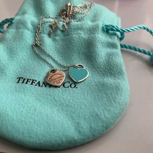 Tiffany & Co Mini Double Heart Tag Pendant